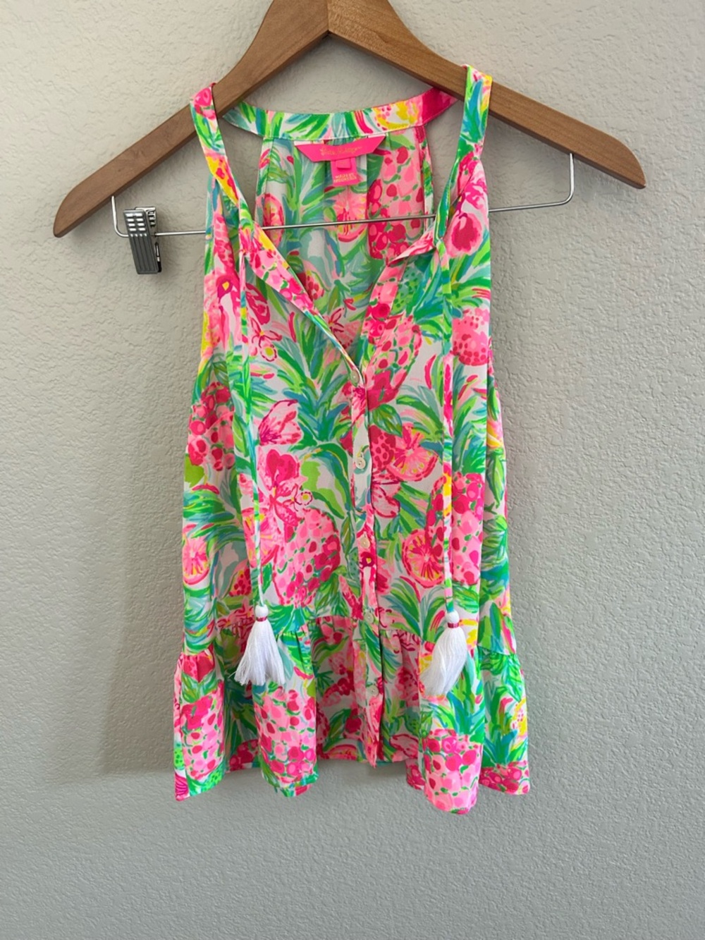 Lily Pulitzer Button Up Sleeveless Blouse